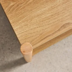 sweeek Tavolino rettangolare decorazione legno doppio ripiano