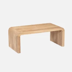 Tavolino rettangolare in legno massello di acacia