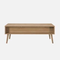 sweeek Tavolino scandinavo in canna intrecciata, 1 cassetto