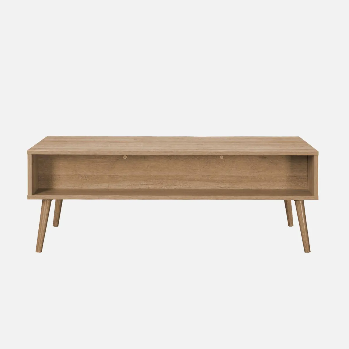 sweeek Tavolino scandinavo in canna intrecciata, 1 cassetto