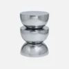 sweeek Tavolino, tavolino da salotto, comodino in acciaio inossidabile Ø32 x H46,5cm