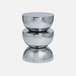 sweeek Tavolino, tavolino da salotto, comodino in acciaio inossidabile Ø32 x H46,5cm