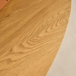 sweeek Tavolino triangolare con gambe cromate e effetto legno