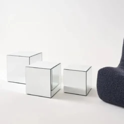 Tavolo cubico a specchio, 30cm