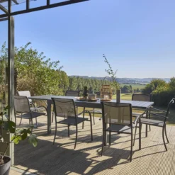 Tavolo da giardino allungabile in alluminio, 8 posti