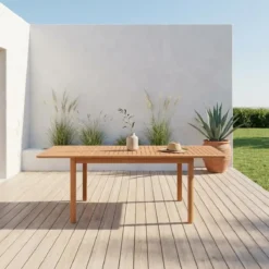 sweeek Tavolo da giardino allungabile in legno di eucalipto, 4-6 posti
