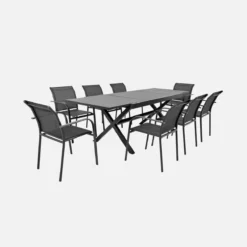 sweeek Tavolo da giardino allungabile in alluminio, 240cm