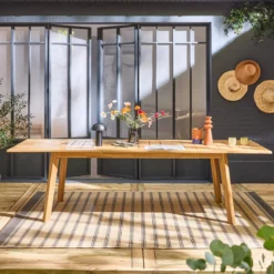 sweeek Tavolo da giardino allungabile in legno di acacia, 10 posti