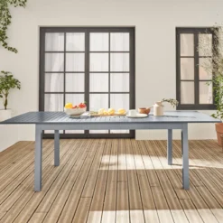 sweeek Tavolo da giardino allungabile in alluminio 8 posti