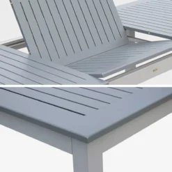 sweeek Tavolo da giardino allungabile in alluminio 8 posti