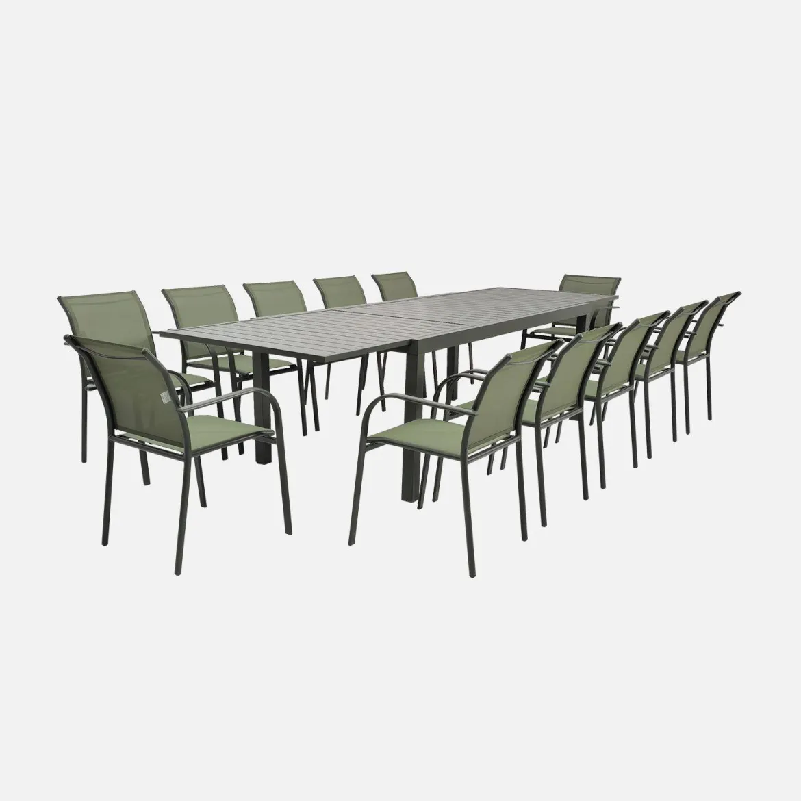 Tavolo da giardino allungabile in alluminio 10-12 posti, 320cm