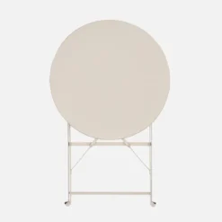 Tavolo da giardino bistrot pieghevole in acciaio, 2 posti, Ø60cm