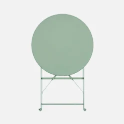 Tavolo da giardino bistrot pieghevole in acciaio, 2 posti, Ø60cm