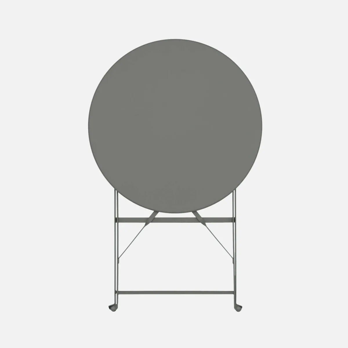 sweeek Tavolo da giardino bistrot pieghevole in acciaio, 2 posti, Ø60cm