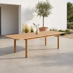 sweeek Tavolo da giardino estensibile in legno di eucalipto, 6-12 posti