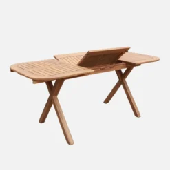 sweeek Tavolo da giardino estensibile in legno di acacia, 4-6 posti