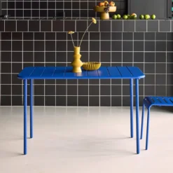 Tavolo da giardino in acciaio, 4 posti, 120cm