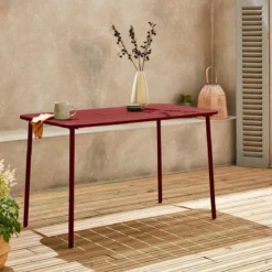 Tavolo da giardino in acciaio, 4 posti, 120cm