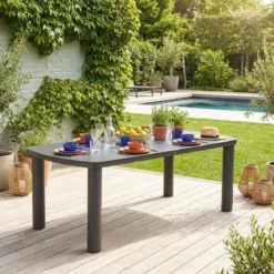 Tavolo da giardino in alluminio, 10 posti