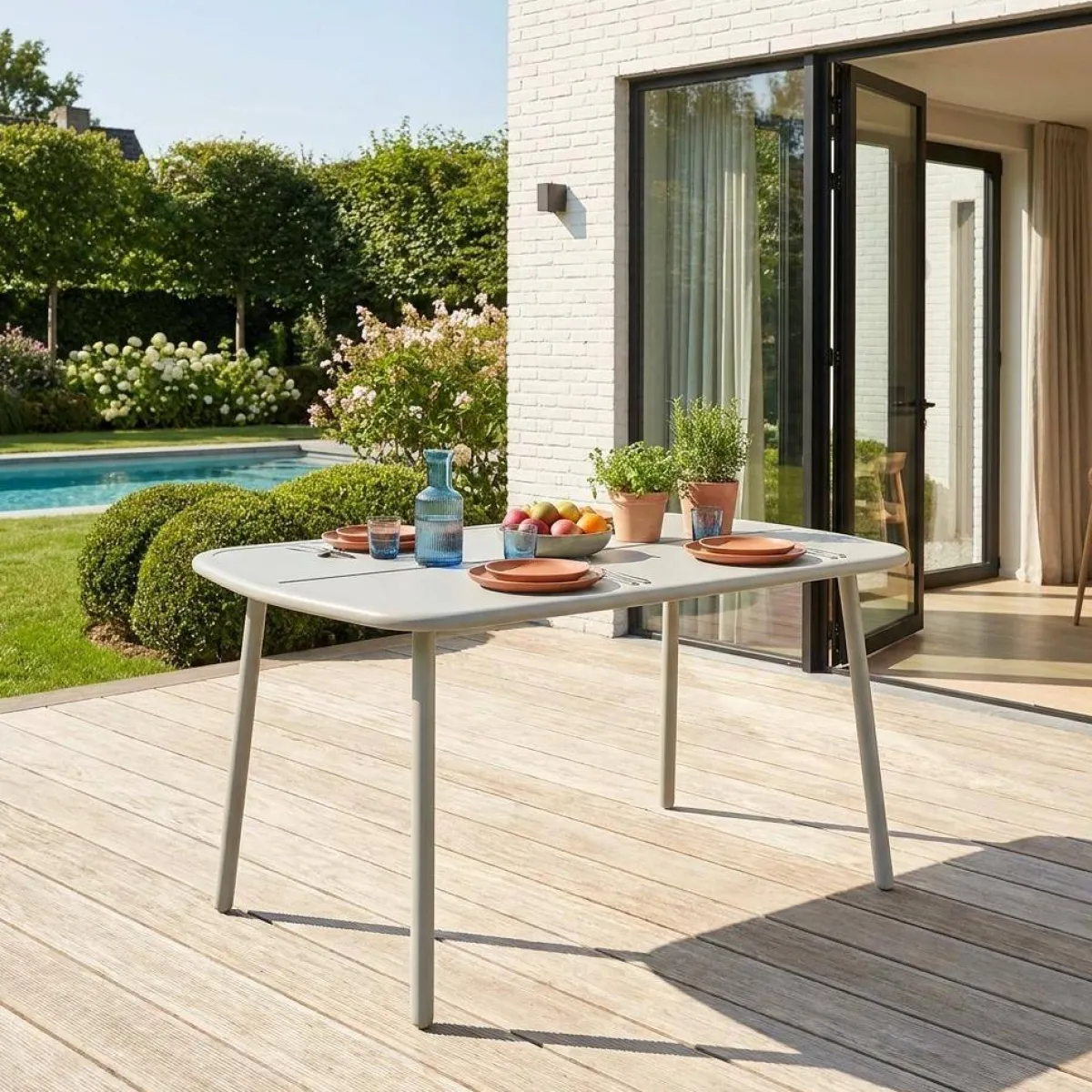 sweeek Tavolo da giardino in alluminio, 4-6 posti