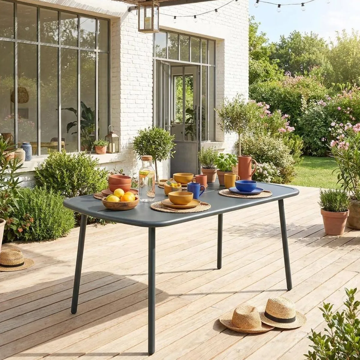 sweeek Tavolo da giardino in alluminio, 4-6 posti