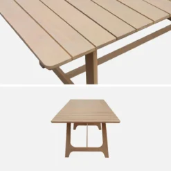 sweeek Tavolo da giardino in legno di acacia 8 posti, 180cm