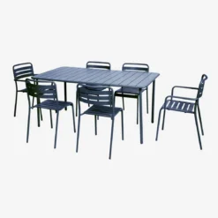 Tavolo da giardino in metallo 6-8 posti, 160cm
