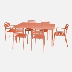 Tavolo da giardino in metallo 6-8 posti, 160cm