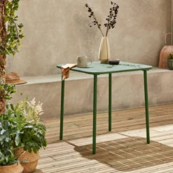 Tavolo da giardino in metallo 2 posti, 70cm