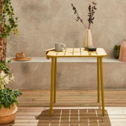 Tavolo da giardino in metallo 2 posti, 70cm