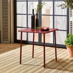 Tavolo da giardino in metallo 2 posti, 70cm