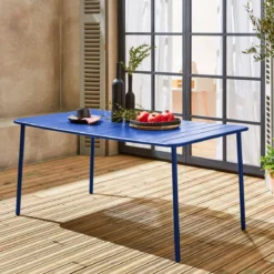 Tavolo da giardino in metallo 6-8 posti, 160cm