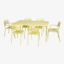sweeek Tavolo da giardino in metallo 6-8 posti, 160cm