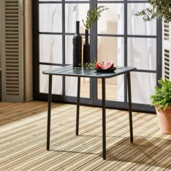 sweeek Tavolo da giardino in metallo 2 posti, 70cm