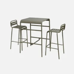 sweeek Tavolo da giardino in metallo 2 posti, 70cm