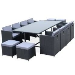 sweeek Tavolo da giardino in resina 8 poltroncine