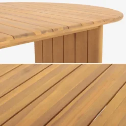 sweeek Tavolo da giardino ovale in legno di acacia, 6 posti