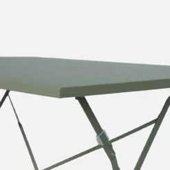 Tavolo da giardino pieghevole in acciaio, 4 posti, 110cm