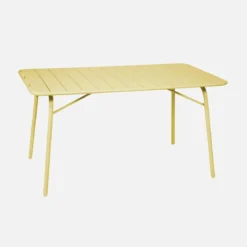 Tavolo da giardino pieghevole in metallo 6 posti, 140cm