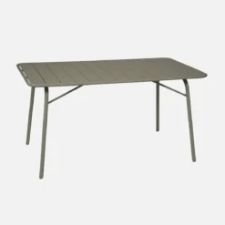 Tavolo da giardino pieghevole in metallo 6 posti, 140cm