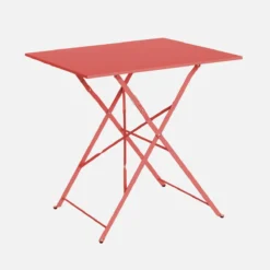 sweeek Tavolo da giardino pieghevole in acciaio, 2 posti, 70cm