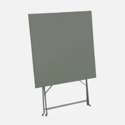 sweeek Tavolo da giardino pieghevole in acciaio, 2 posti, 70cm