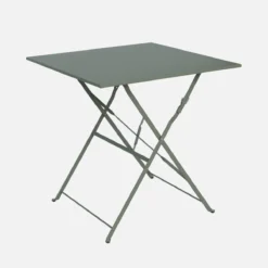 sweeek Tavolo da giardino pieghevole in acciaio, 2 posti, 70cm