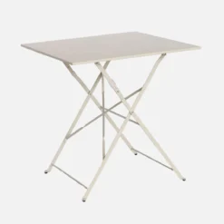 sweeek Tavolo da giardino pieghevole in acciaio, 2 posti, 70cm