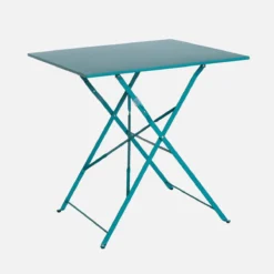 sweeek Tavolo da giardino pieghevole in acciaio, 2 posti, 70cm