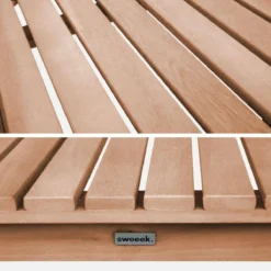 sweeek Tavolo da giardino rettangolare per bambini in legno, 4 posti