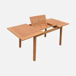 sweeek Tavolo da giardino rettangolare allungabile in legno, 6 a 10 posti