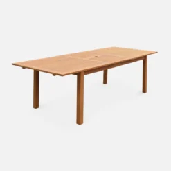 sweeek Tavolo da giardino rettangolare allungabile in legno, 8 a 10 posti