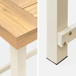 sweeek Tavolo da interno/esterno in legno e metallo, 6-8 posti