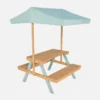 sweeek Tavolo da picnic in legno per bambini con ombrellone, 2 posti